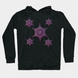 Holiday Fun with Purple Snowflakes Hoodie